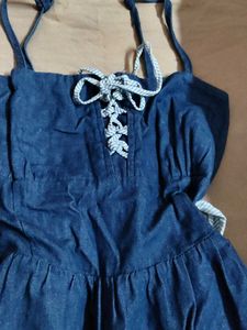 Cute Blue Denim Summer Dress
