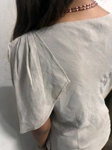 Grey Drape Top