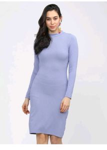 Lavender Long Sleeve Bodycon Dress