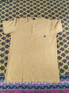 Men's Yellow Henley T-Shirt 💛👕