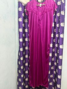 Women's Pink Satin Nightgown