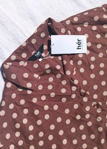 Oversized Blown Polka Shirt