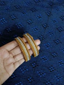 Gold & Crystal Bangle Set