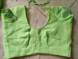 Beautiful Green Pista Colour Saree
