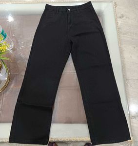 Savana Black Wide Leg High Rise Jeans