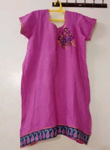 Pink Embroidered Kurta 🩷