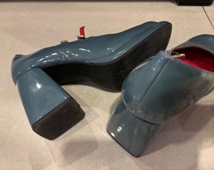 Blue Patent Mary Jane Heels