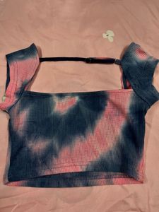 Crop tie-dye top