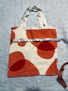 Korean Tote Bag with Red Circles