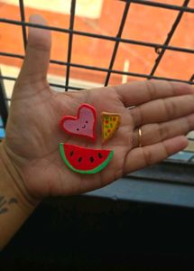 Cute Kawaii Charms - Heart, Pizza, Watermelon