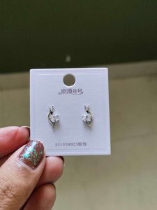 Silver Deer Stud Earrings
