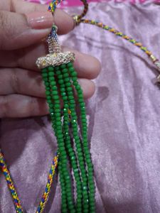 Green Beaded Layered Necklace +🎁