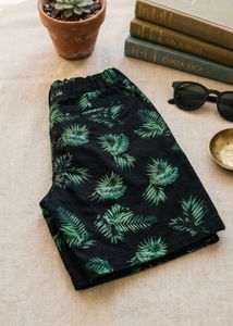 Tropical Leaf Print Shorts For Boys Age 8-9 Years