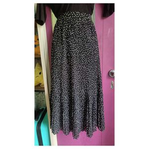 Polka Dot Midi Skirt