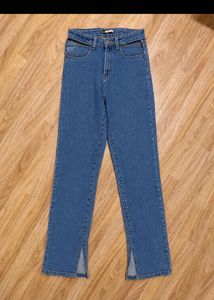 Blue Cut-Out Jeans