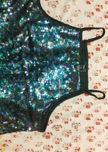 Sparkling Sequin Halter Top