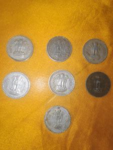 6 Pcs One Rupee Big Coins