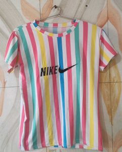 Vibrant Striped Nike T-Shirt