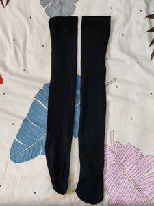 Black Thigh-High Stockings