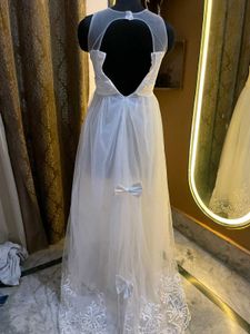 Elegant White Tulle Gown