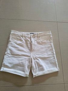 westside Classic White Denim Shorts