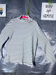 George Striped Turtleneck Long Sleeve Top