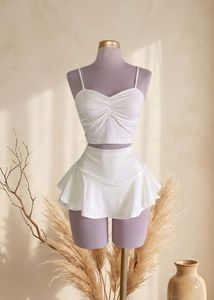 White Tank Top with Built-in Bra