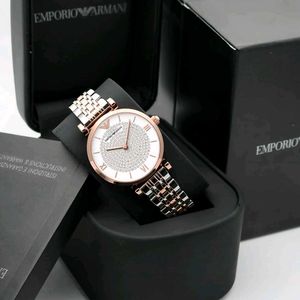 Emporio Armani Two-Tone Crystal Watch