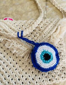 Handmade Evil Eye Charm Bag