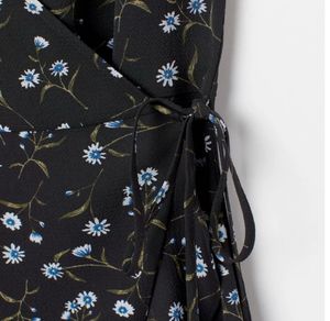H&amp;M Chic Floral Print Wrap Dress