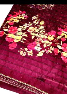 flower print saree
