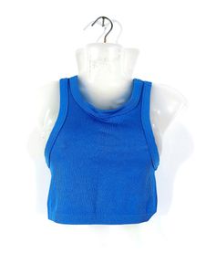 Casual Blue Crop Top (Women)