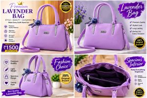 🔥Premium Lavender Handbag1500 rs  &amp; free secret g