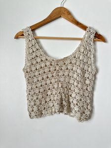 silk thread crochet crop top