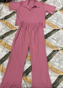 Pink Ribbed Co-ord Set