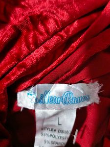 Red Velvet Lace-Up Crop Top