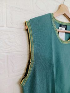 Vintage Green Sleeveless Top