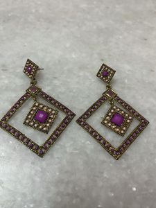 Boho Diamond Dangle Earrings