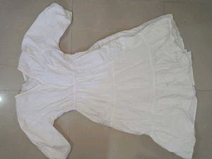 Women's White Tiered Midi Dress