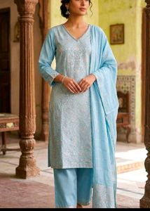 Beautiful Light Blue Kurta Set