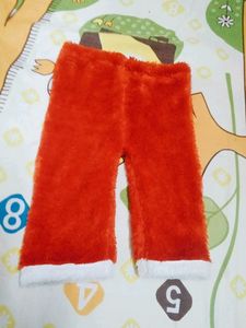 Fuzzy Red Santa Pants
