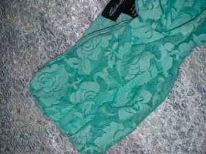 Teal Lace Twist Bandeau
