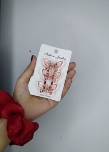 Crystal Butterfly Hair Clips (Set of 3)