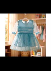 Adorable Blue Tulle Dress with hat