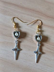 Heart & Star Dangle Earrings