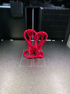 Red 3D Printed Rope Heart  Valentine's