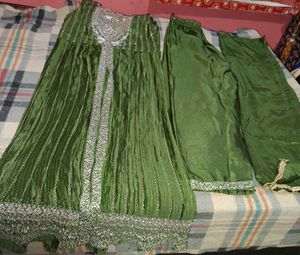 party  A-line Kurti plazo dupatta Set