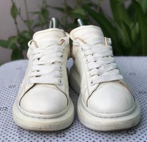 Alexander McQueen White Leather Oversized Sneakers
