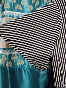 Black and white party top