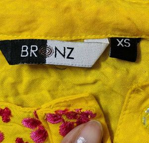 Yellow Embroided top